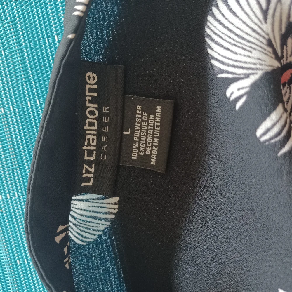 Liz Claiborne Black Shirt with Ruffles - Picture 4 of 4